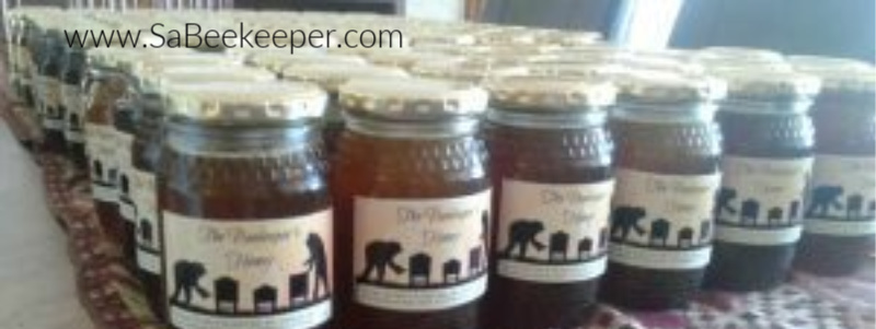 labeled and bottled organic pure honey