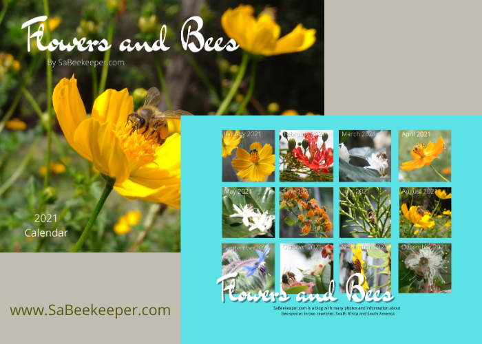 Flowers and Bees Calendar for 2021
