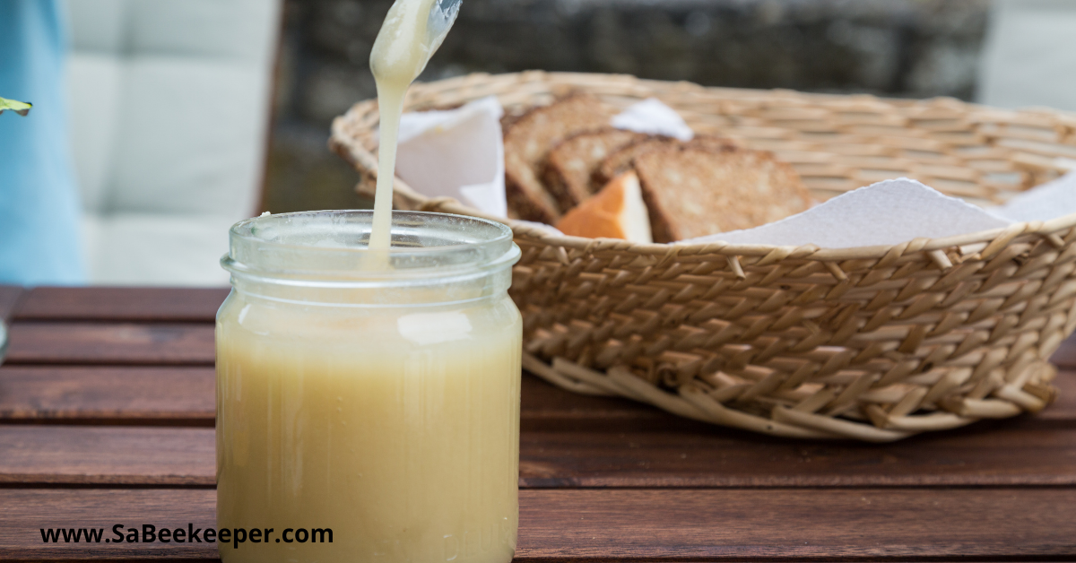 creamy honey starting to crystalize