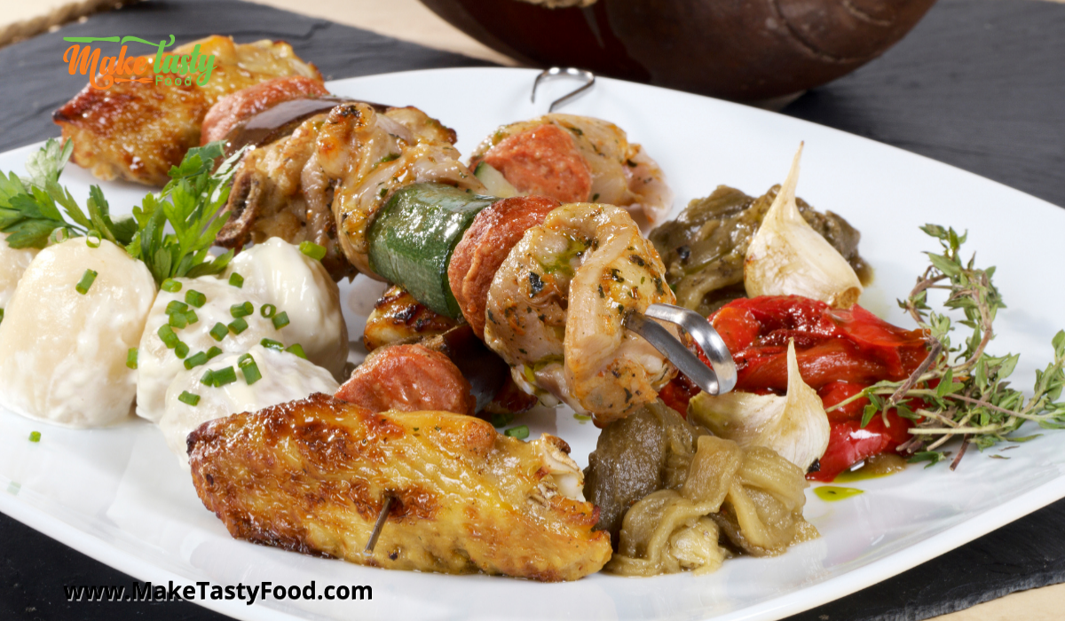 grilled chicken kebobs with honey and mustard