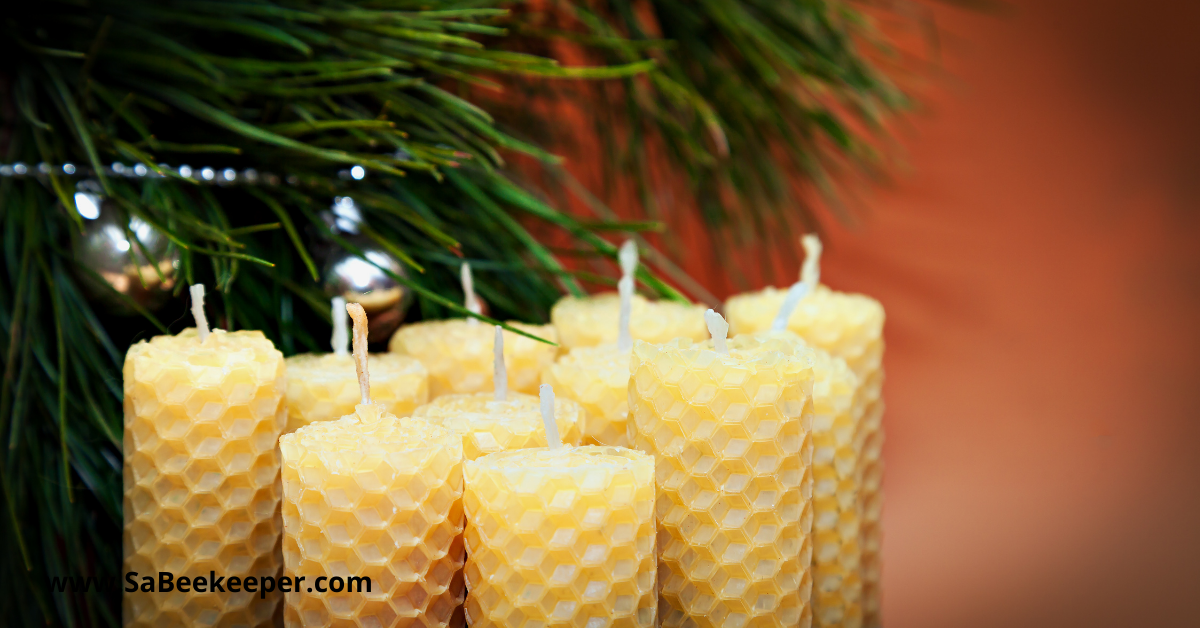 couple of bees wax candles