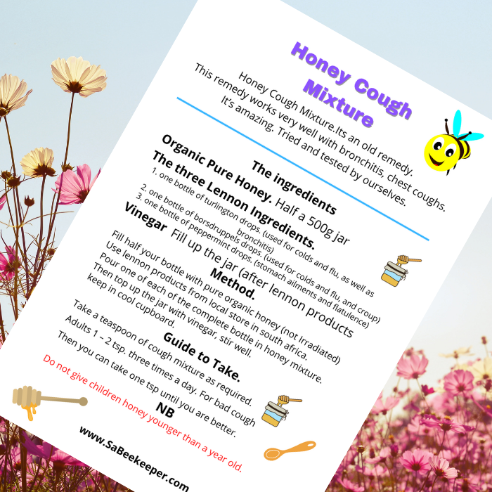 a printable for free of the honey cough remedy recipe