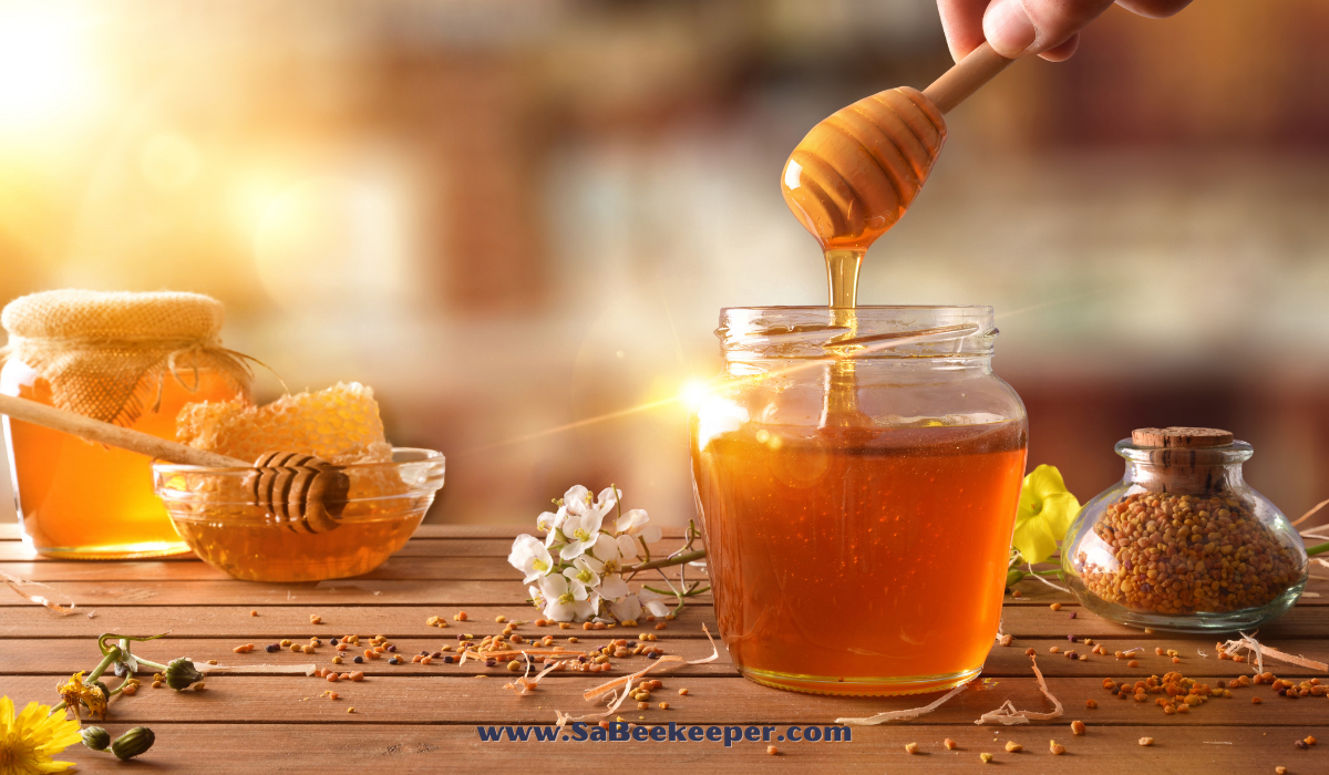 pure organic honey from a bee farmer.